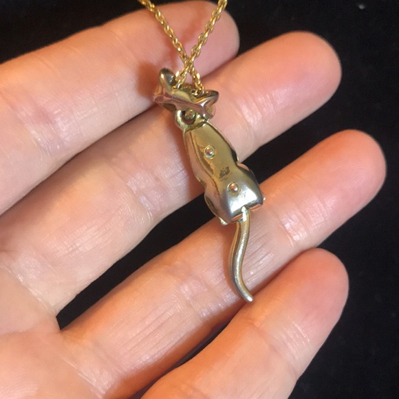 Articulated cat pendant necklace - Picture 2 of 8